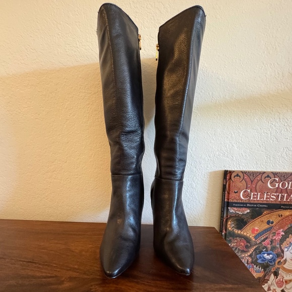 Tory burch black knee high boots size 9.5 - Picture 1 of 7